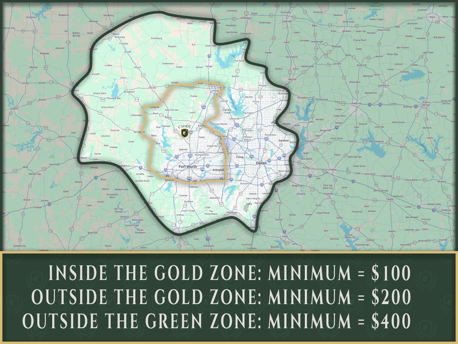 Area of Operations. Dallas Fort Worth Metroplex. Haslet, Denton, Northlake, Argyle, Saginaw, Decatur, Azle, Keller, Trophy Club, Southlake, Colleyville