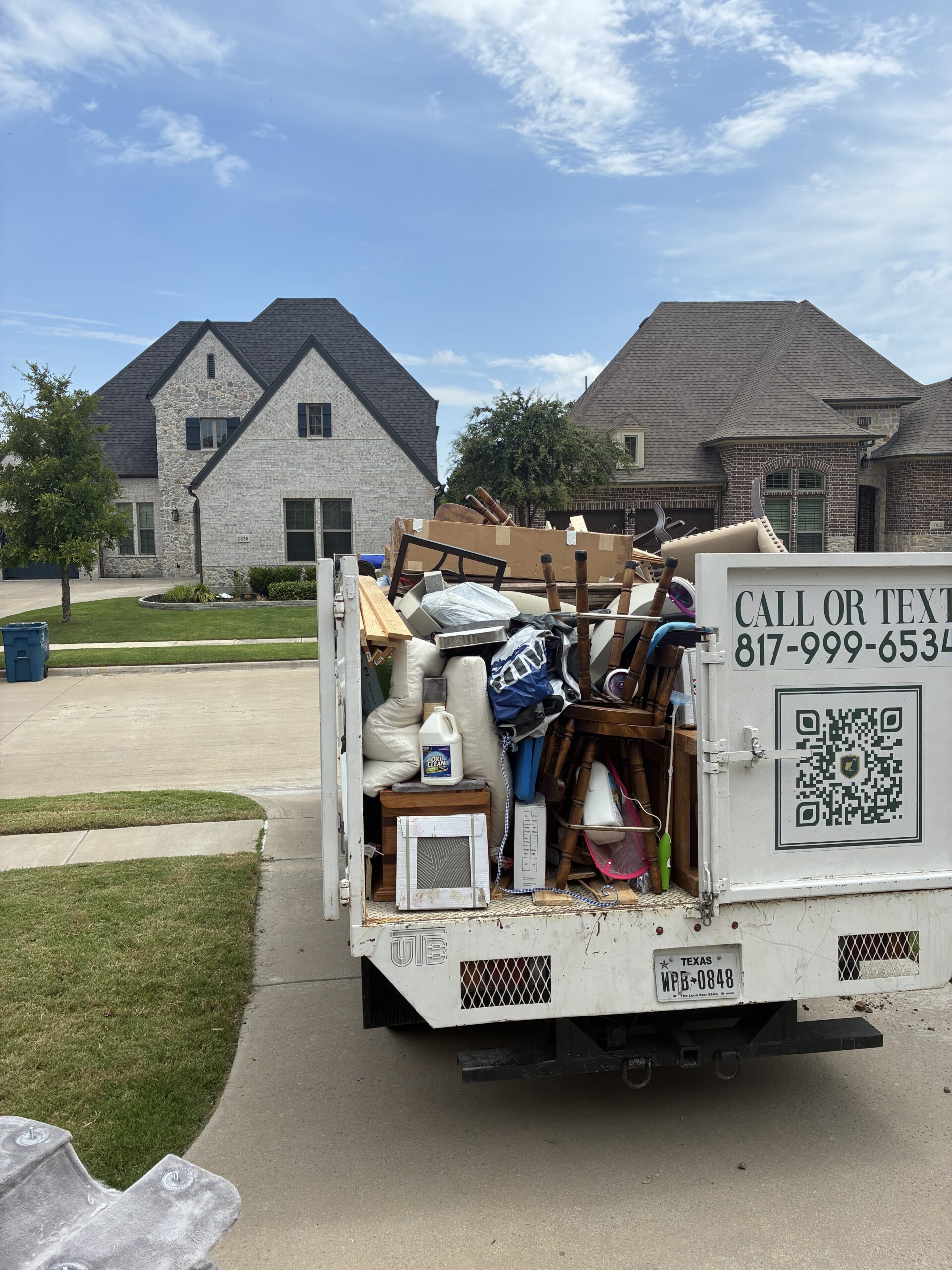 Customers downsized and needed to quickly dispose of a full load worth of items in order to sell the house in Northlake, TX